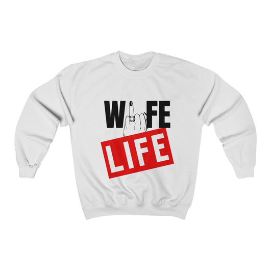 Wife Life Unbothered Crewneck SweatShirt